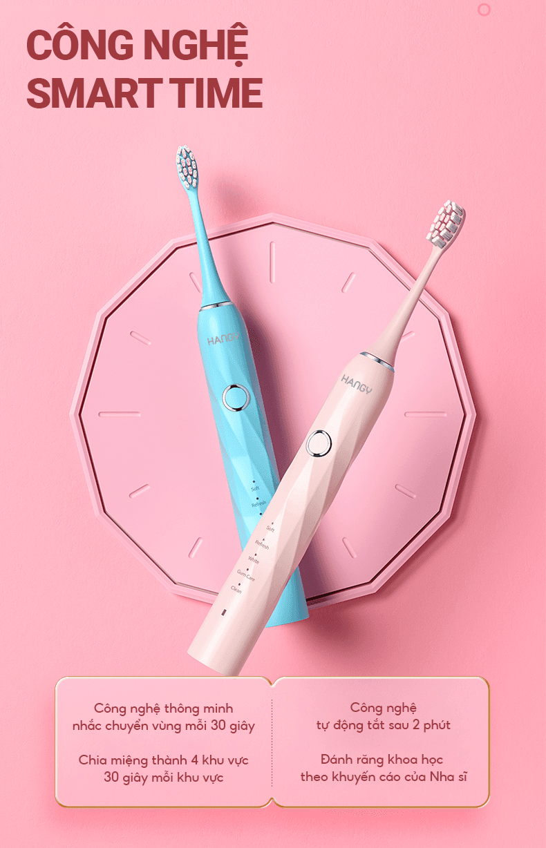 Bàn chải điện "Mềm dịu cho ba mẹ" HY23 PRO