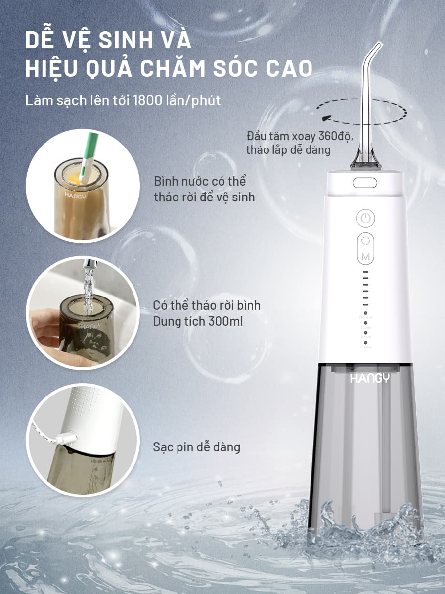 Máy Tăm Nước “Êm Nhẹ Từng Giọt – Dịu Nướu Mỗi Ngày” HG23